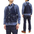 シュガーケーンデニムハンティングベストSC14622ASugarCane東洋メンズゲームバッグベスト新品SugarCaneHuntingStrapVestMen'sCasualFashionDenimGameBagVestSC14622AToyoEnterprisesMadeinJapan