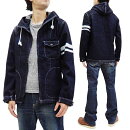 桃太郎ジーンズ03-120デニムパーカージャケットメンズ春秋GTBフーディ新品MomotaroJeansMen'sCasualDenimParkaUnlinedlightweightJacket03-120madeinJapan