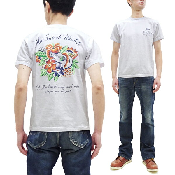 サンサーフ Tシャツ SS79350 マッキントッシュ・ウクレレ Sun Surf McIntosh Ukulele メンズ プリント 半袖Tee 101 ホワイト 新品