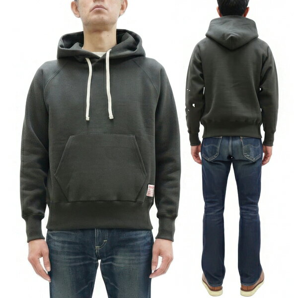 トイズマッコイ プルオーバー パーカー TMC2542 スティーブ・マックイーン メンズ 無地 ヘビーウェイト ラグラン袖 フード付きスウェットシャツ 030 ブラック TOYS McCOY 新品