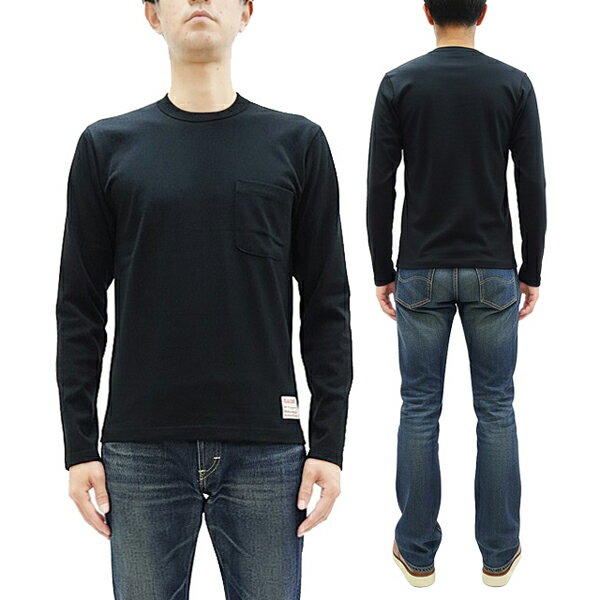 トイズマッコイ 長袖Tシャツ TMC2543 無地 長袖 ポケットTシャツ メンズ ポケット付き ロンtee 030 ブラック TOYS McCOY 新品
