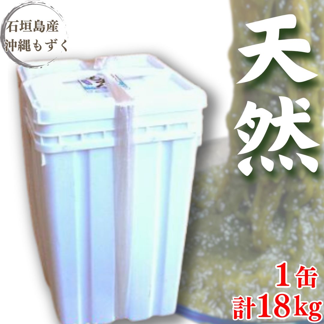 【希少な天然もずく】石垣島産 太もずく内容量：一斗缶18kg お得用サイズ 常温保存・長期保存可能 全国送料無料 【フコイダンたっぷり 健康維持に最適 産地直送 ヘルシー 高栄養 美容 ダイエットサポート 腸内環境 塩漬 豊富な食物繊維】