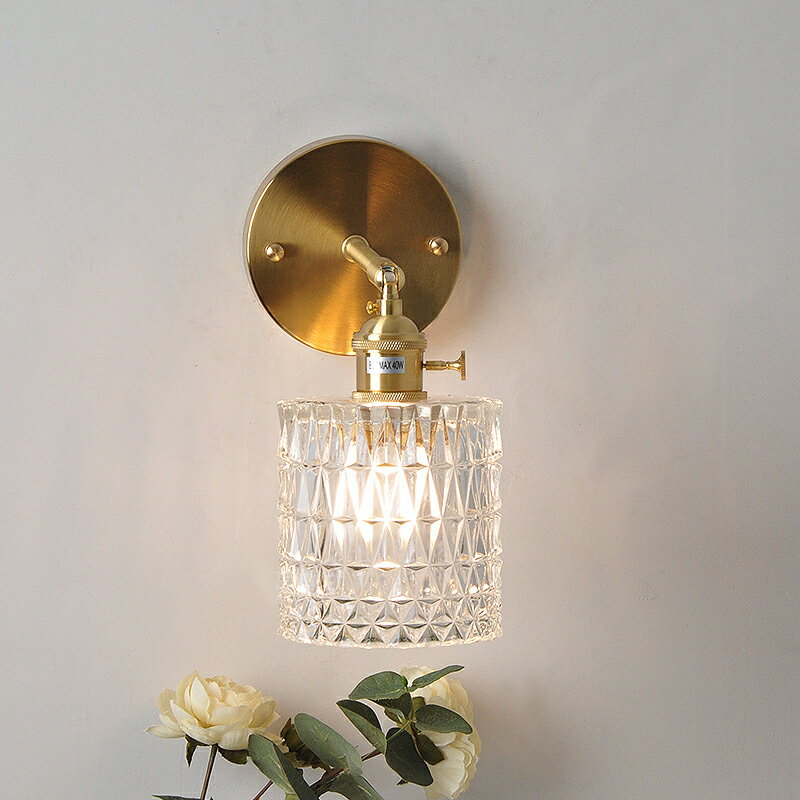 ブラケットライト ウォールライト グラス 1灯用 E26 おしゃれ 真鍮 ランプ 壁掛けライト ウォールランプ グラス LED対応 北欧 おしゃれ 一人暮らし アンティーク デザイナーズ 壁付け 室内 天井照明 子供部屋 階段 洗面所