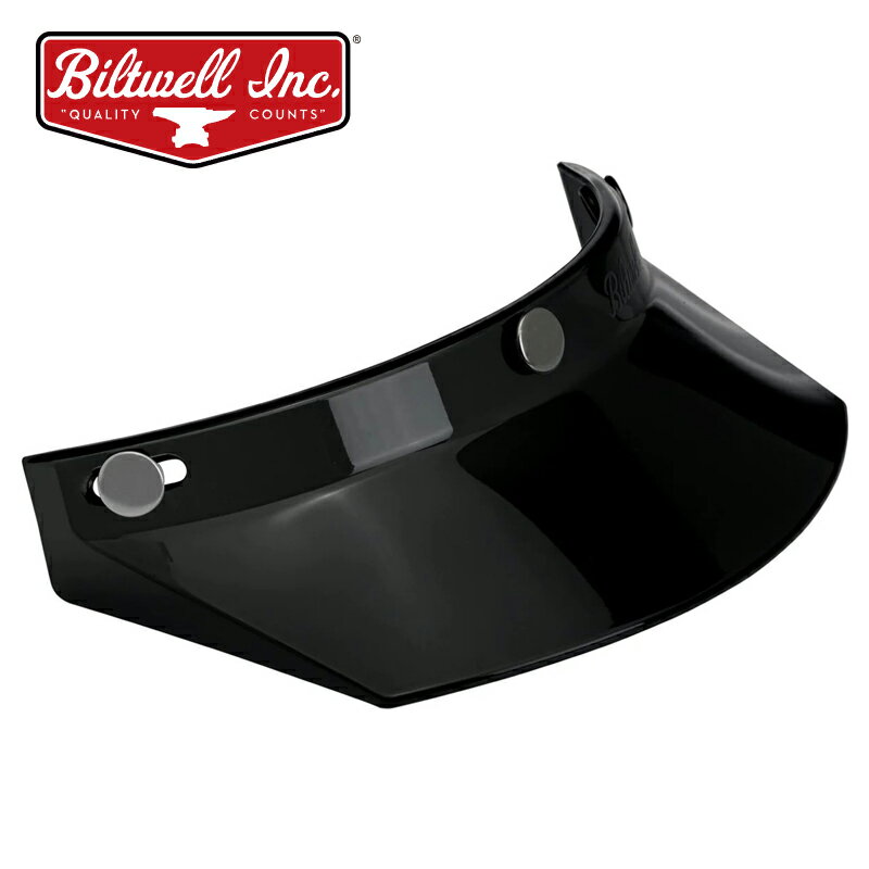 ビルトウェル■モト 3スナップバイザー ブラック Biltwell MOTO 3-SNAP VISOR - BLACK