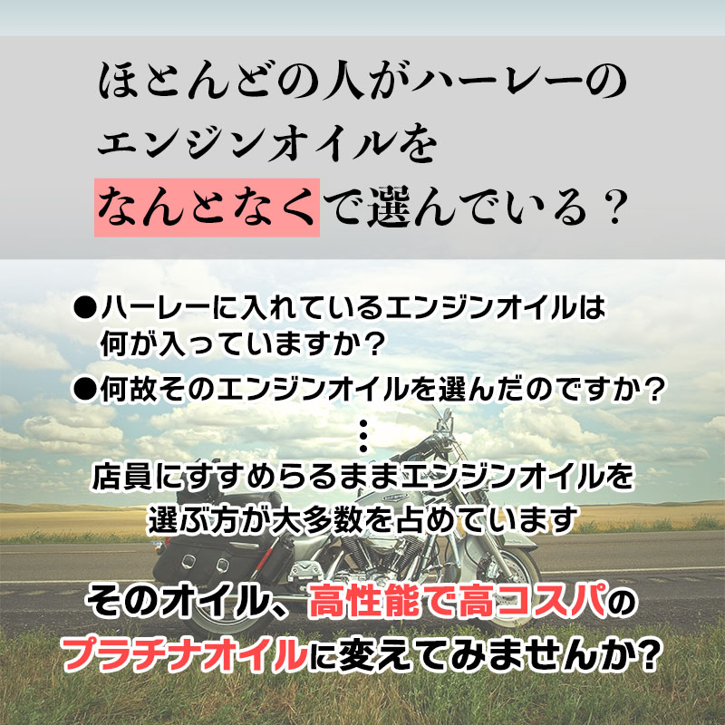 パインバレーオリジナル■【25年以降 M8ソフテイル】 プラチナオイルセット （ブラ...