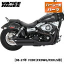 バンス＆ハインズ■ツインスラッシュ スリップオン マフラー ブラック  Vance＆Hines 3 Round Twin Slash Slip-On Mufflers 1801-0407 VH0146 46845