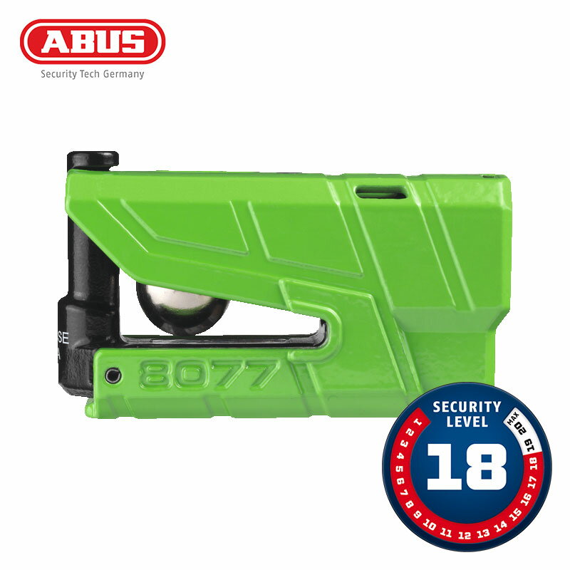 アブス■ グラニット ディテクト Xプラス 8077 グリーン ABUS GRANIT DETECTO XPLUS 8077 GREEN バイク 防犯 盗難防止 アバス