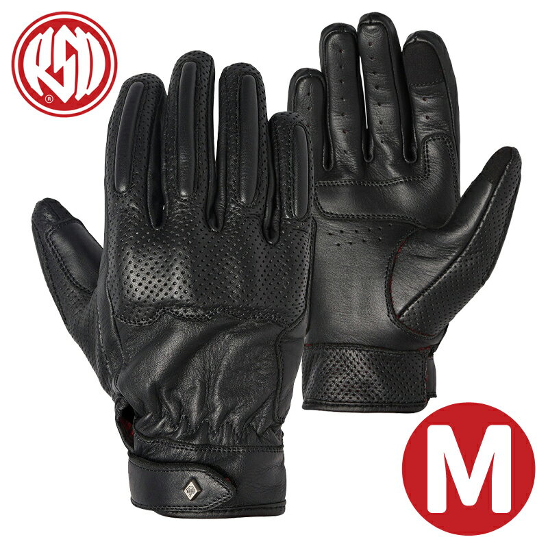 ローランドサンズ■ロズウェル 74 レザーグローブ ブラック 【Mサイズ】 Roland Sands Design RSD Roswell 74 Gloves BLACK