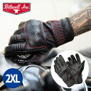 ビルトウェル■ボレゴグローブ ブラック/レッドライン 【2XLサイズ】 Biltwell Borrego Gloves Black/Redline 1506-0108-306 3301-3934 スリーシーズン レザーグローブ