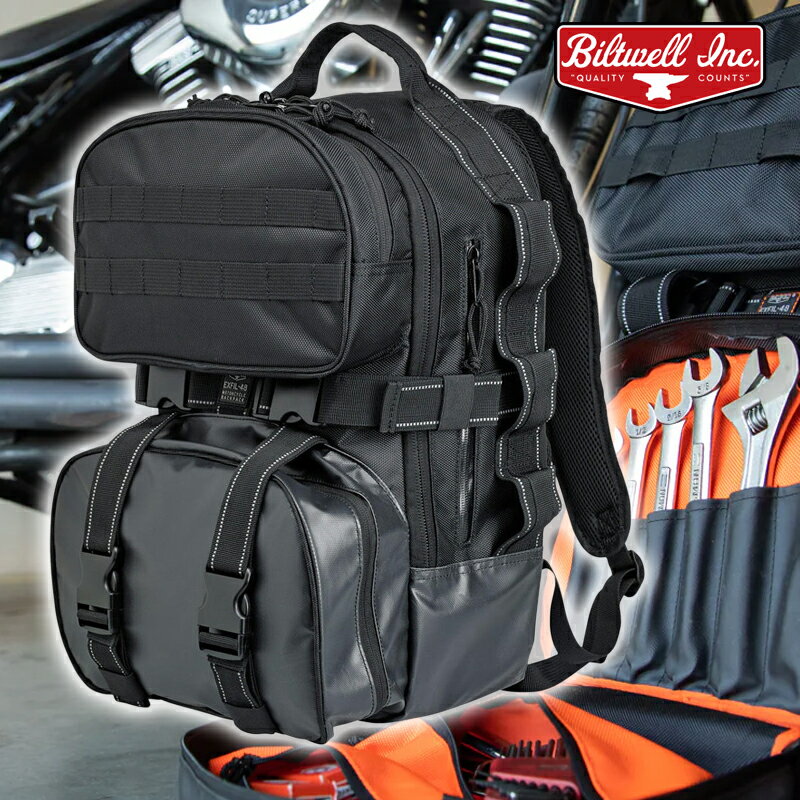 ビルトウェル■エクスフィル48 バックパック ブラック Biltwell EXFIL-48 Backpack Black 3517-0450 3007-01