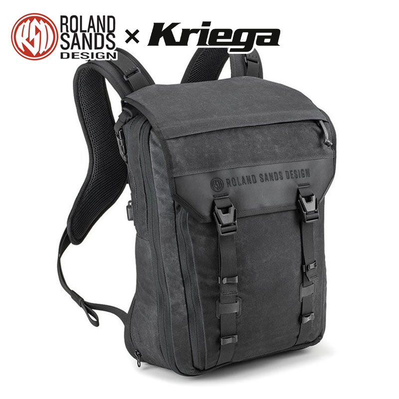 ローランドサンズ■ RSD × クリーガ ROAM 34 バックパック 【ブラック】 Roland Sands Design RSD X Kriega ROAM 34 Backpack Black リュックサック ツーリング バッグ