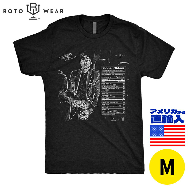 ロトウェアー■大谷翔平選手 MLB 2023年 シーズンMVP デザインTシャツ 【Mサイズ】 Rotowear Shohei Ohtani: 2023 MVP T-Shirt