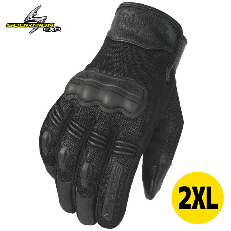 スコーピオン■EXO ダイバージェント グローブ ブラック 【2XLサイズ】 Scorpion Exo DIVERGENT Gloves BLACK 75-57902X G33-037