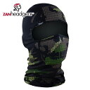 ザンヘッドギア■ ポリエステル バラクラバ デジ ウッドランド カモ スカル ZAN HEADGEAR Polyester Balaclava Digi Woodland Camo Skull ハーレー バイク ネックウォーマー ヘルメットインナーキャップ 防風 防寒