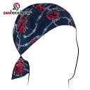 ザンヘッドギア■フライダナ コットン ヘッドラップ バーブド ワイヤー ローズ ZanHeadgear Flydanna Cotton Barbed Wire Roses