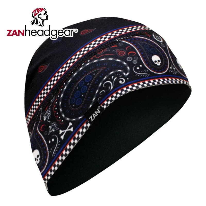 ザンヘッドギア■ ヘルメットライナー スポーツフレックス レッド/ホワイト/ブルー クラシックバンダナ ZAN HEADGEAR Helmet Liner Sportflex Red White And Blue Classic Bandanna ハーレー バイク ビーニー ヘルメットインナーキャップ 防寒