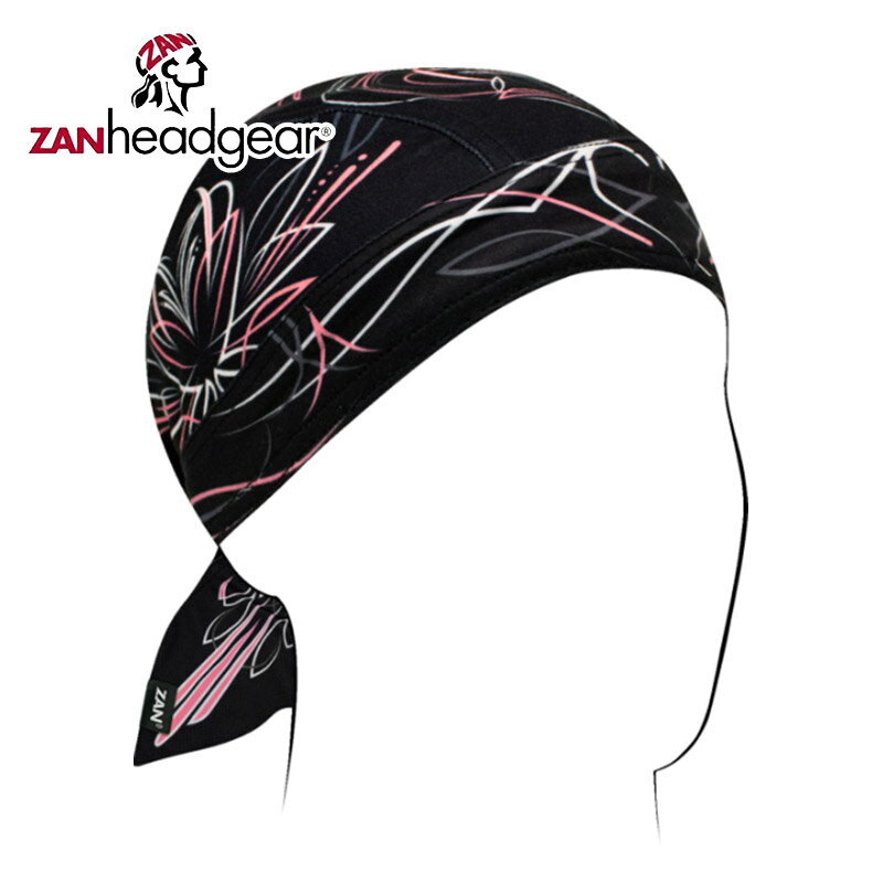 ザンヘッドギア■ フライダナ スポーツフレックス ヘッドラップ ピンストライプ ハート ZAN HEADGEAR Flydanna Sportflex Headwrap Sportflex Pinstripe Heart ハーレー バイク スカルキャップ バンダナ ヘルメットインナーキャップ 防寒