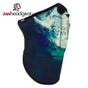 ザンヘッドギア■ 3パネル ネオエックス ネオプレン ペイントスカル （交換用フィルター付き） ZAN HEADGEAR 3 Panel Neo-X Neoprene Paint Skull With PM2.5 Filters バイク フェイスマスク 防風 防寒