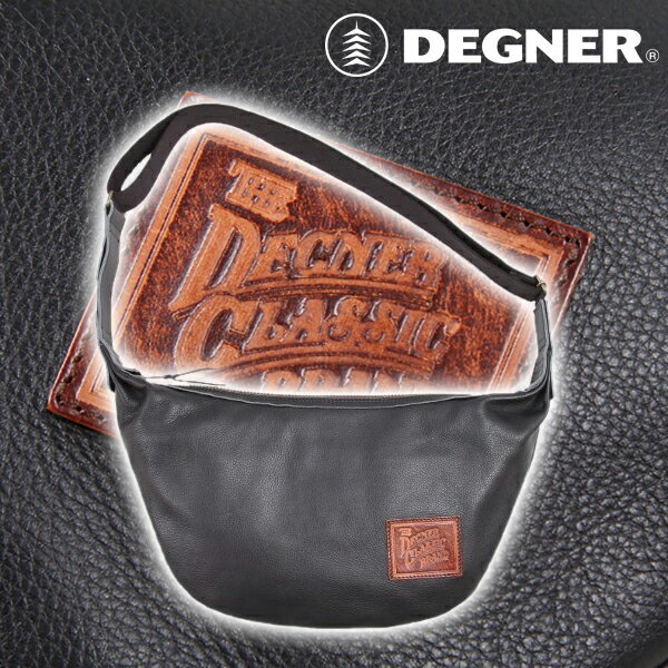 デグナー■レザーボディバッグ バナナ ブラック W-105 DEGNER LEATHER BODY BAG BANANA