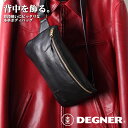楽天ハーレーパーツのパインバレーデグナー■レザーボディバッグ ブラック W-86 DEGNER LEATHER BODY BAG