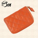 SHM■レザーウォレット ミドル ダイヤモンドステッチ 【オールドゴールド】 DIN MARKET SHM LEATHER WALLET MIDDLE DIAMOND STITCH OLD GOLD(4)
