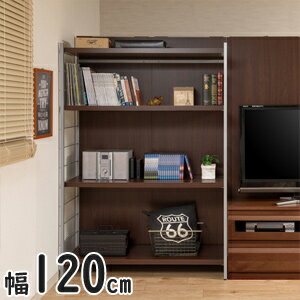 Rakuten - 【送料無料】 間仕切りパーテーション 4段ラック 幅120cm [間仕切り＆収納ラックの1台2役の棚付きパーテーション]