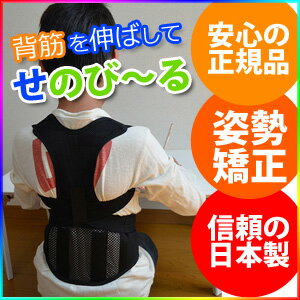【即出荷】＼ページ限定・カードケース付／　せのびーる 【日本製】［猫背矯正ベルト 姿勢矯正ベルト サポートベルト 姿勢矯正サポーター 猫背矯正サポーター 子供用］