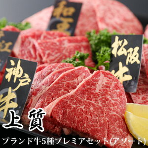 【送料無料】【ブランド牛アソート5種プレミアセット 1kg 上質 04668】 すき焼き肉食べ比べセット 牛肉セット 和牛セット A4ランク A3ランク 松坂牛 神戸牛 飛騨牛 近江牛 和王