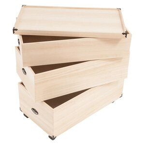 ＼ページ限定・カードケース付／　桐ケース 【送料無料】完成品【総桐押入れ収納ケース 3段 高さ81.5cm..