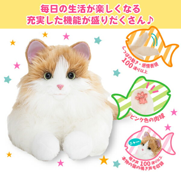 ＼ページ限定・カードケース付／　甘えん坊ねこちゃん 【送料無料】【あまえんぼうねこちゃん ミックスブラウン 1685041】 猫型ロボット ペットロボット ロボットペット