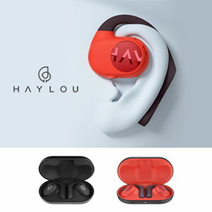 Haylou ハイロー Purfree Buds OW01 耳孔を塞がず高音質な「ながら聴き体験」ができるオープンイヤーイヤホンHaylou ハイロー Purfree Buds OW01 ハイロー オープンイヤーイヤホン は、耳孔を塞がず、ごく自然な「ながら聴き体験」を提供するオープンイヤーイヤホンです。ワイヤレスイヤホンでは搭載が難しい16.2mmの大型ドライバーを搭載。自社最新技術のサウンドデリバリーで、最高の音質を最高の状態で耳まで届けます。オープンタイプで耳が疲れにくく、周囲の音をしっかりと把握可能。激しいワークアウトや家事などのながら作業、音楽に浸りたいリラックスタイムまで、シーンを問わずどんな場面でも活躍するパーソナルイヤホンです。ハンズフリーで友達との電話を楽しんだり、テレワークや長時間のWEB会議にも最適です。最大6台までのマルチペアリング対応。 ●無重力フィット　耳を塞がない、抜群の開放感 耳の負担を最低限に抑えたオープンイヤー型設計。外耳道を塞がず、快適で健康的。周囲のリアルな音と音楽の世界を繋ぐ、新しい体験が可能となります。耳を塞がない開放感とともに音楽を楽しめます。耳孔を圧迫しないため、長時間使用してもストレスを感じません。 インイヤー型イヤホンに比べて聴覚へのダメージを軽減できるだけでなく、外耳を清潔に保ち、周囲の音が聞けることで安全性も確保できます。環境音がそのまま聞こえるため、着用していることさえ忘れてしまうほど自然で快適。着用感に優れたイヤホンです。 ●独自の音漏れ防止設計、革新的な音響指向性技術 オープンイヤーイヤフォン Purfree Buds OW01 は、最適な音の伝わり方を追求し、内部構造とアルゴリズムで方向を制御。外耳道と鼓膜に直接音を届けます。この独自の音漏れ防止技術が外に漏れる音を効果的に抑制。人の目を気にすることなく、純粋に音楽を楽しめます。片耳に4つ、左右合わせて8つのスピーカー出力口を搭載。異なる方向に2口ずつ向けられた出力口が、最新のサウンドディレクション技術のもと、こだわり抜いた音の「聴こえ方」を表現。 快適なリスニングのため、革新的な音の指向性技術を採用。外耳道に向けられた出力口は、心揺さぶる迫力サウンドをダイレクトに鼓膜へ届ける役割を担います。後方に向いた出力口からは、音が耳輪を伝い立体的なサウンドを届けるほか、サウンドキャビティ(空間設計)で音質のクリアさや音漏れを最小限に抑える役割を担います。 ふたつの革新的技術により、オープンイヤー型でありながら、インイヤータイプのイヤホンにも引けを取らない驚きのリスニング体験を実現。 ●驚異の高音質 超大型16.2mmダイナミックドライバー 大口径16.2mmプレミアムドライバーを搭載。クリアな高音からパワフルな低音まで、ライブ会場で聴いているような圧倒的な存在感のあるオーディオ体験を生み出します。こだわった明瞭なサウンドは、膜の張ったようなこもりを感じさせません。耳を塞がず、没入感のあるHi-Fiサウンドをそのまま楽しめます。 ●Qualcomm QCC3040チップ搭載、SBC/aptX対応 Qualcomm QCC3040フラッグシップチップと最新のBluetooth 5.2チップを搭載で、広範囲で強い信号を受信することが可能。高い接続性とaptXオーディオコーデックの対応は、高い情報量を維持したまま音源本来の細かな表現まで再現。より高音質でのリスニングが楽しめます。 ●cVc8.0とENCのダブル通話ノイズキャンセリング デュアルマイクとcVcノイズキャンセリングアルゴリズムにより、周囲の騒音をインテリジェントに認識・低減。確実に届けたい音声のみクリアに伝え、対面で会話しているような通話クオリティが可能になります。 ●簡単接続・片耳のみ使用にも対応 最大6台までのマルチペアリング接続 ●最大8時間（ケース併用で最大32時間）再生 ロングバッテリー ●タッチ＆物理ボタンで快適・確実な操作性 ●IP55防塵・防滴、汗・雨やほこりに強い ●肌に優しいシリコン素材　人間工学設計 Haylou ハイロー Purfree Buds OW01 の詳細 商品名 Haylou ハイロー Purfree Buds OW01 重量・サイズ(約) 123g(105×57×30mm) 片耳重量(約) 12.6g 充電ケース重量(約) 98g 素材 アルミニウム合金、ABS、ポリカーボネート、シリコン チップ QCC3040 Bluetoothバージョン Bluetooth5.2 接続可能範囲 10m(遮蔽物のない環境下)より大きいか等しい 充電時間 約2時間 最大再生時間 約8時間（充電ケース併用時・最大32時間） 最大待機時間 約75時間 バッテリー リチウムポリマー55mA（片側） 対応コーデック SBC/atpX プロファイル A2DP/AVRCP/HFP/HSP 保護等級 IP55※完全防水ではありません。海水、水泳、またシャワーやお風呂などのお湯での使用は対象としておりません。 ケース充電時間 約2.5時間 充電電圧 5+/-0.25V LEDランプ色 赤、白 充電ポート USB-C イヤホン充電可能回数 約3回 バッテリー容量 600mAh セット内容 イヤホン本体（L・R）,専用充電ケース・充電用USB-Cケーブル・取扱説明書および保証書 メーカー Haylou ハイロー 販売元 株式会社ロア・インターナショナル 生産国 中国 区分 オーディオ,デジタル機器,スマホ周辺機器 JANコード ブラック：4570047588954 オレンジ：4570047588961