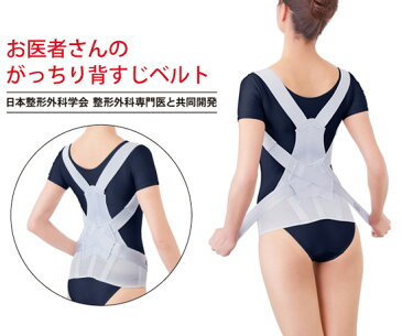 【即出荷】\ページ限定・カードケース付/ 背筋サポートベルト 【日本製・正規品】【お医者さんのがっちり背すじベルト】 姿勢矯正ベルト 背筋矯正ベルト インナー