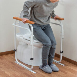 ＼ページ限定・カードケース付／　洋式トイレ据置用アーム 04147 【送料無料】 ［介護 リハビリ 洋式ト..