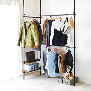 ＼ページ限定・カードケース付／ 突っ張り式 伸縮ハンガーラック KTR-3141 【送料無料】 ［伸縮式ハンガーラック シンプル オシャレ つっぱり式 クローゼットハンガー］