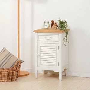 大人可愛い サイドチェスト 【ブロカントシリーズ サイドチェスト ホワイト MCH-6166WH】【送料無料】 ..