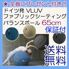 ＼ページ限定・カードケース付／　ドイツ発 VLUV ファブリックシーティングボール バランスボール 65cm 【送料無料・代引料無料】 ［バランスボール 65cm ボールチェア]