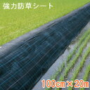 超強力 防草シート 止具付 100cm×20m ■送料無料 日本製■ ［遮光率99.9％ 防草マット 雑草が生えない防草シート シートピン付き］