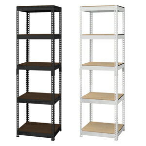 シェルフ5段 幅51cm MK-855N 187t01830　■送料無料■［メタル＆ウッド スチールラック 5段収納棚 大容量5段タイプ 丈夫なメタル収納棚］