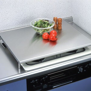 【即出荷】作業台になるガスコンロカバー【ステンレスシステム用レンジカバー 1304170】