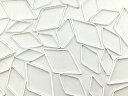 【お盆も毎日発送】 フレームパーツ ホワイトシルバー * ダイヤ ひし形 3サイズmix【0.9cm 1.6cm 2.3cm】各サイズ4個ずつ計12個 レジンクラフト 型 枠 チャーム ピアス イヤリング パーツ