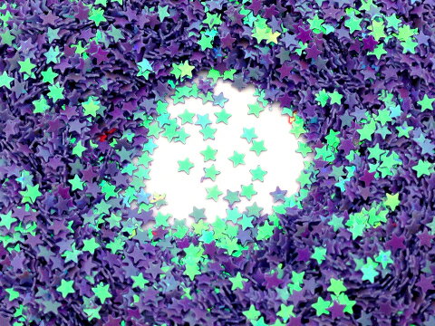星型 キラキラミニパーツ スター レジン 封入 約1g パープル 紫 素材 材料