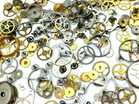 本物の時計部品・歯車パーツ 3g ヴィンテージ 雑貨 レジン 封入 アクセサリーパーツ 素材 材料