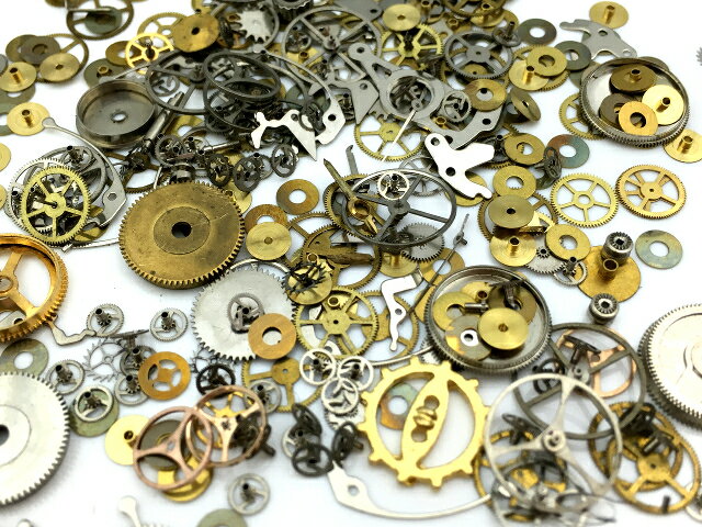 本物の時計部品・歯車パーツ 3g ヴィンテージ 雑貨 レジン 封入 アクセサリーパーツ 素材 材料