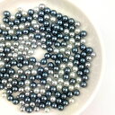 【お盆も毎日発送】 穴なし カラーパール グレー 灰 3g レジン 封入 ビーズ デコ アクセサリーパーツ 素材 材料