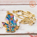 【毎日発送】 レジン枠 クリスタル 鉱石 ゴールド タイプA 1個 レジン パーツ 空枠 金具 ハンドメイド 材料 問屋 専門店