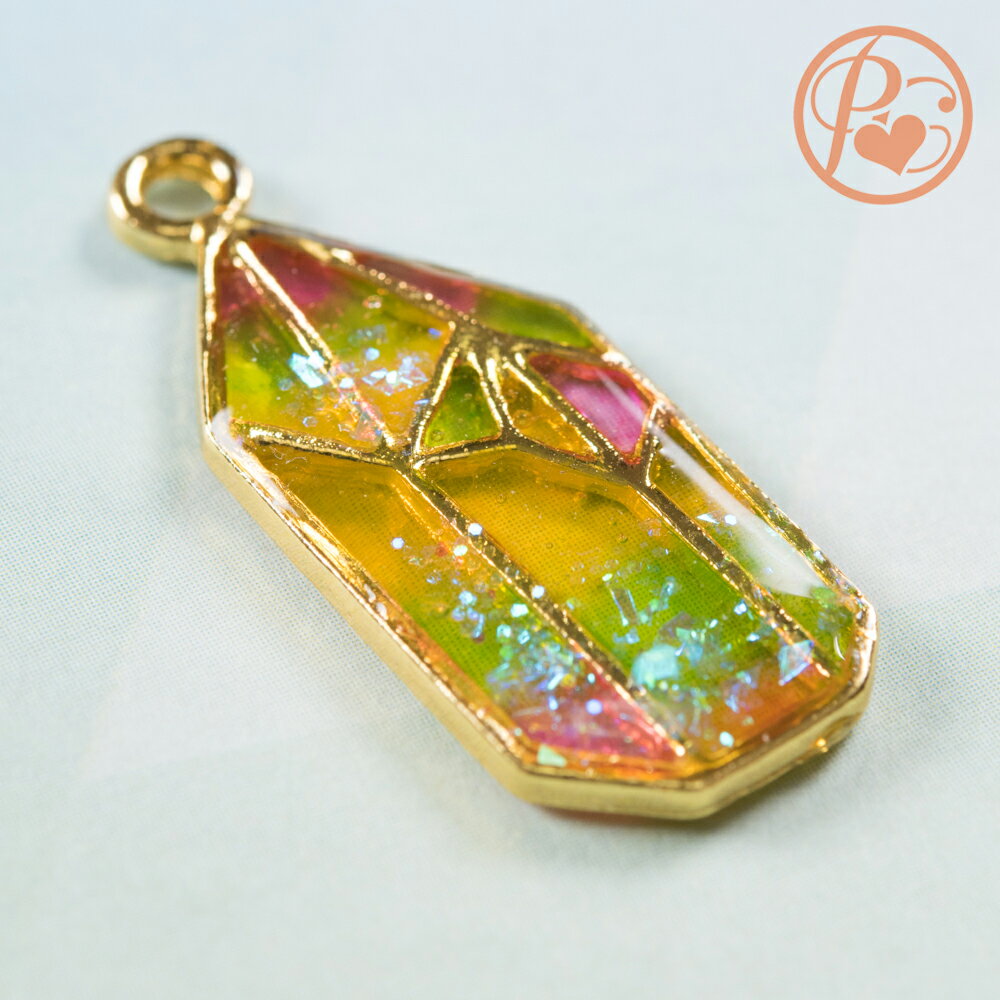 【毎日発送】 レジン枠 クリスタル 鉱石 ゴールド タイプC 1個 レジン パーツ 空枠 金具 ハンドメイド 材料 問屋 専門店