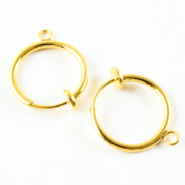 【サージカルステンレス 316L 】 フープイヤリング ゴールド 4個(2ペア) ステンレス アクセサリー イヤリング パーツ 金属アレルギー対策 問屋 専門店