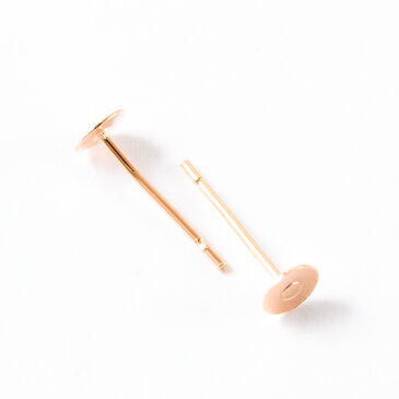 【サージカルステンレス 316】 4mm ピアス ピンクゴールド 平皿タイプ×シリコンキャッチセット 20個 (10ペア) 金属アレルギー対策 アクセサリーパーツ 問屋 専門店