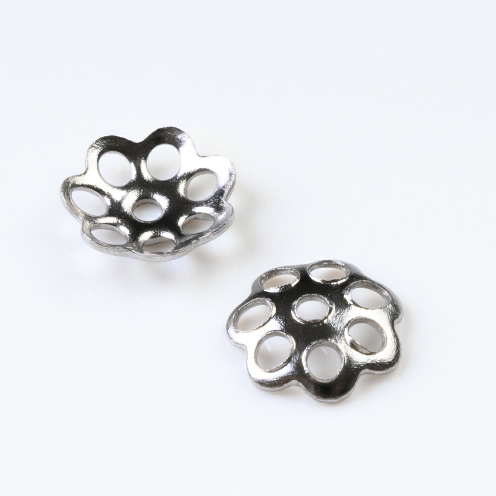 【毎日発送】【サージカルステンレス 316 】 座金パーツ シルバー タイプA 6mm 花...
