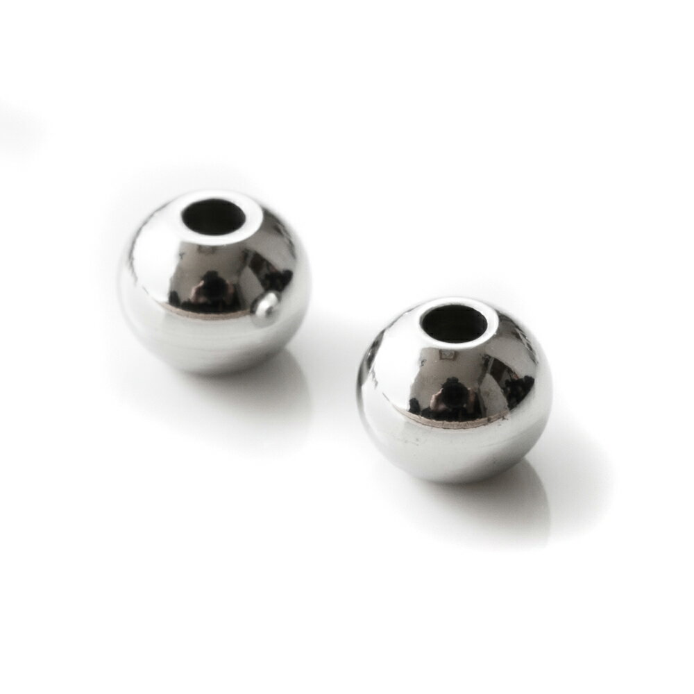 【毎日発送】【サージカルステンレス 316 】 メタル ビーズ 丸 シルバー 6mm 20個 ...